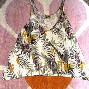 Show Me Your MuMu Floral Tank Top - Purple and Yellow